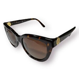 Tory Burch TY7088‎ Sunglasses Tortoise Shell Gold Accent w/ Case
